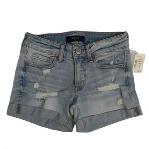 Aero Distressed Denim Shorts